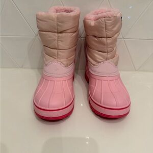 Lands' End Pink Kids Snow Boots